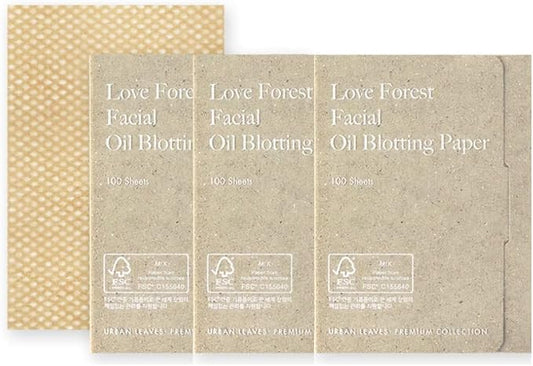 Premium Collection Oil Control Paper, Blotting Paper , Absorbing Sheets for Oily Skin Care (size 3.5inch x 2.4inch) Made in Korea (Love Forest) AJ12