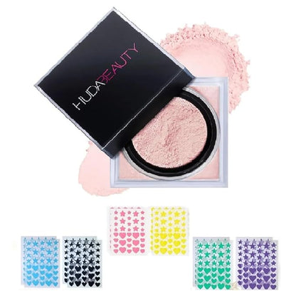 H.U.D.A BEAUTY E-Bake Loose Baking & Setting Powder (Cherry Blossom) 0.71 oz / 20 g + Bonus Acne Patch (36 Pieces)