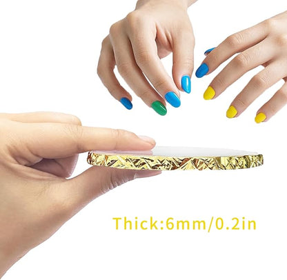 1 Piece of Resin Nail Art Palette Heart Shape Polished Color Mixing Tray Gilded Edge Makeup Display Board DIY Art Painting Tools (White)