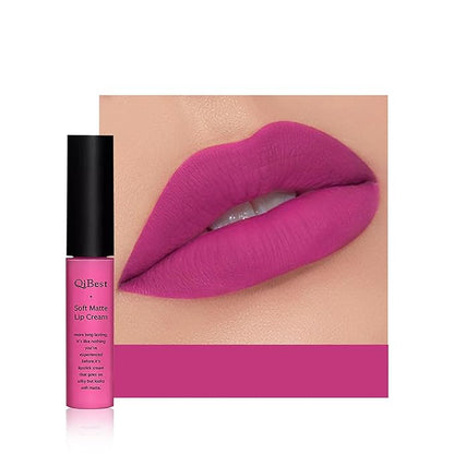 Velvet Matte Liquid Lipstick Makeup Long-Lasting and Waterproof Wear, Non-Stick Cup Lip Gloss,(Purple 619)