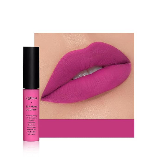 Velvet Matte Liquid Lipstick Makeup Long-Lasting and Waterproof Wear, Non-Stick Cup Lip Gloss,(Purple 619)