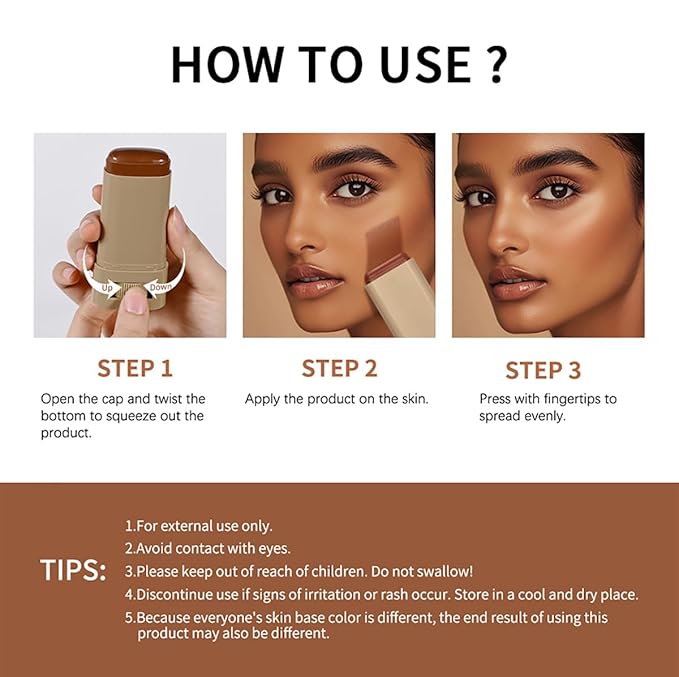 Skween Serum Boosted Skin Tint Balm for Black Women, Skween Serum Boosted Hydration Beauty Balm, Solid Tinted Foundation Stick, Moisturizing, Light, Non-Greasy, Natural Finish Makeup (#01, standard)