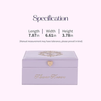 Flower Knows Violet Strawberry Rococo Makeup Box Set,10 Pack Makeup Box with Mirror,Lip Gloss×4+Blush×2+Blush Brush×1+Handheld mirror×1+Hair Clip×1+Gift Box×1