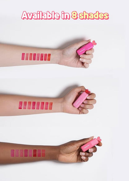 COLORGRAM Juicy Blur Tint 08 Cooling Strawberry + All In One Over-Lip Maker 01 Warm Peach Bundle