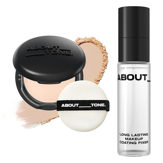 Blur Powder Pact 04 TAN + Long Lasting Makeup Coating Fixer BUNDLE SET