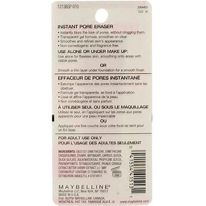 Maybelline Baby Skin Instant Pore Eraser Primer Makeup, Clear, 2 Count