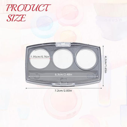 NICENEEDED 10 Pcs Blush Pallet Makeup, Empty Eyeshadow Pans Containers, DIY Eye Shadow Pigment Holder Case Refillable Makeup Storage Box Tricolor Blush Palette for Women