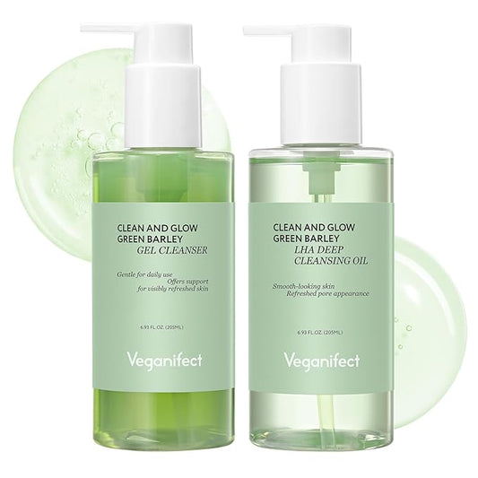 Cleansing Duo, LHA Deep Cleansing Oil & Gentle Exfoliation Cleanser, Hydrating Facial Wash and Makeup Remover for Sensitive Skin, Oily Skin