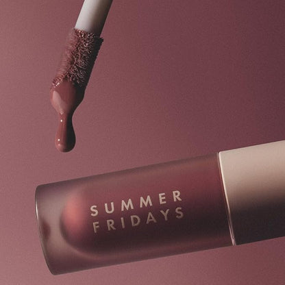 Summer Fridays Dream Lip Oil - Tinted Lip Oil with Moisturizing Sheer Coverage, High-Shine and Deep Hydration - Non-Sticky Formula for Long-Lasting Softness - Soft Mauve (0.15 Oz)