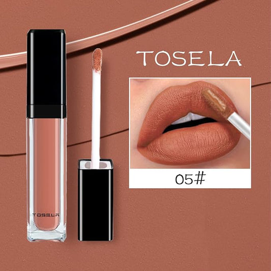 Lip Set, Lip Stain Long Lasting Waterproof, Lightweight, Non-sticky, High Shine Finish, Super Natural #05
