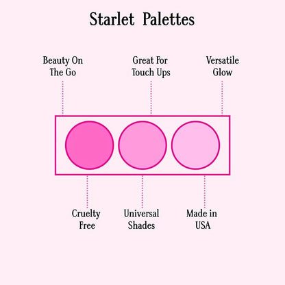 Makeup Highlighter Palette Trio (Starstruck) by Gerard Cosmetics, Vegan Powder Highlighter Makeup Palette with Three Luminous Shades, Cruelty Free and Made in the USA