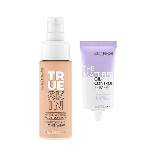 Catrice | True Skin Foundation 15 & The Mattifier Oil-Control Primer | Full Coverage Makeup | Vegan & Cruelty Free