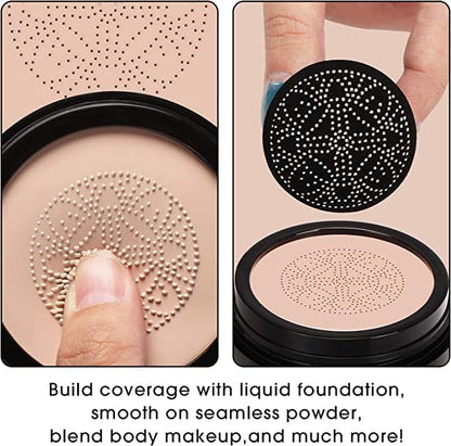Beauty Glazed Mushroom Head Air Cushion CC Cream Foundation Cover Concealer Makeup Moisturizing Brightening Pigment Liquid Foundation, Even Skin Tone Makeup Base BB # 03 Nude