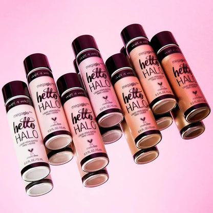 wet n wild MegaGlo Hello Halo Liquid Highlighter Makeup, Shimmer, Rose Gold Halo, Goodbye