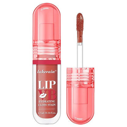 LIP VB Hydrating Lip Gloss Stain - 12HR Glossy Plump & Waterproof Moisture Lock, Non-Sticky Lip Treatment for Dry Lips Revival, Daily Wear & Night Care (Hydra Honey)