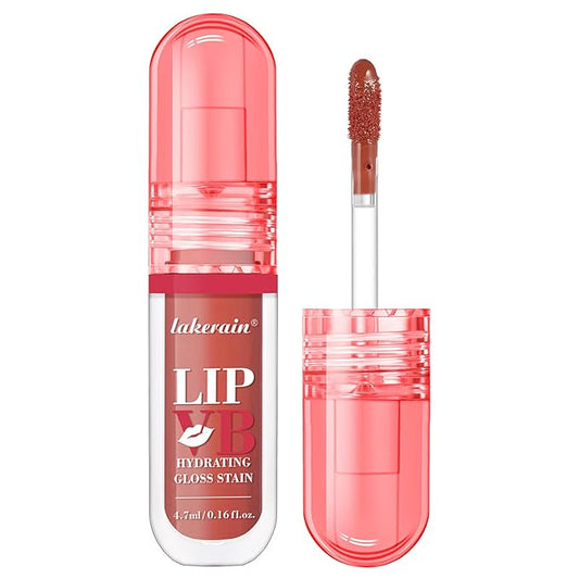 LIP VB Hydrating Lip Gloss Stain - 12HR Glossy Plump & Waterproof Moisture Lock, Non-Sticky Lip Treatment for Dry Lips Revival, Daily Wear & Night Care (Hydra Honey)
