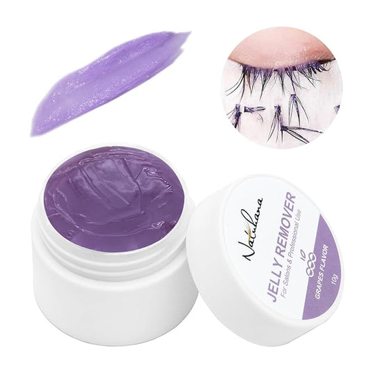 Lash Remover for Eyelash Extensions Low Irritation for Sensitive Skin Fast Dissolution, Grape Flavor Jelly for Salon,10g