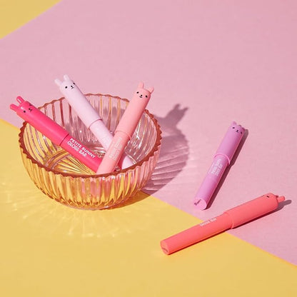 TONYMOLY Petit Bunny Lip Gloss for Women, Easter Basket Stuffer, Long Lasting Lip Crayon, Korean Lip Gloss, Vitamin E Enriched, Soften & Moisturize Lips, Juicy Peach