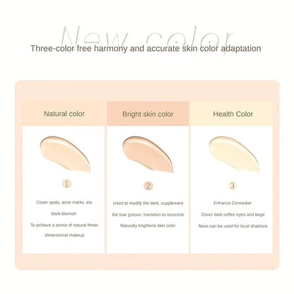 Novo 3-Color Concealer Palette - Full Coverage for Dark Circles, Acne Scars & Blemishes, Hydrating & Buildable Formula, Waterproof & Long-Lasting, Lightweight Smooth Concealer for All Skin Types