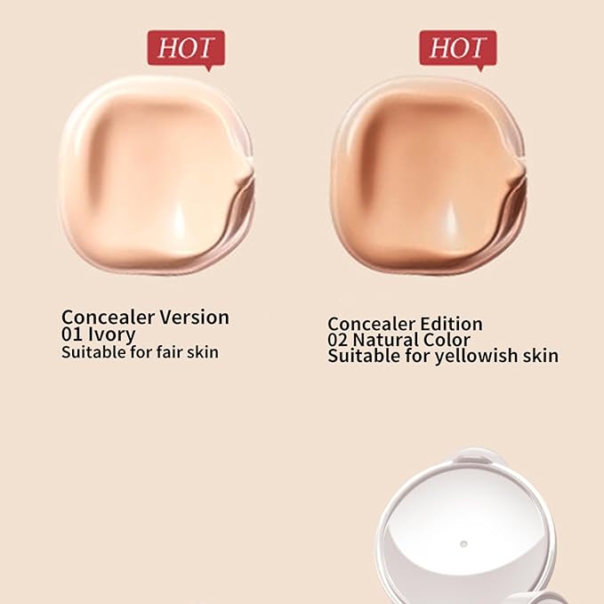 BLUE LOVE Cushion Liquid Foundation - Lightweight, Long-Lasting Concealer & Tinted Moisturizer for Flawless Face Makeup, Perfect for Mature Skin (Natural)