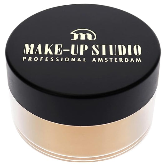 Professional Amsterdam Translucent Powder Extra Fine - Suitable for Setting, Highlighting and Baking - Provides a Flawless, Matte Finish and Stays in Place all Day - 4 Dark - 1.23 oz