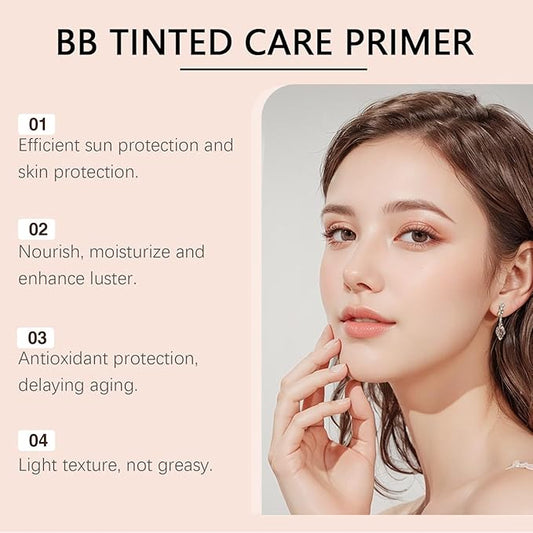 BB Blur Cream Tinted Moisturizer With Spf, Tinted Care Primer, Waterproof Concealer, Spf 30 Sunscreen, 3 Shades, All Skin Types (03# Wheat, 30g/1 Oz)