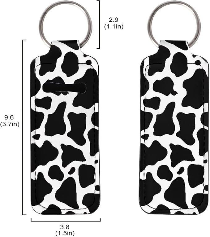 Suobstales 3Pcs Travel Bottles Keychain Holder Set,Travel Bottle Sleeves+Neoprene Chapstick Holders+Lanyard Keychain