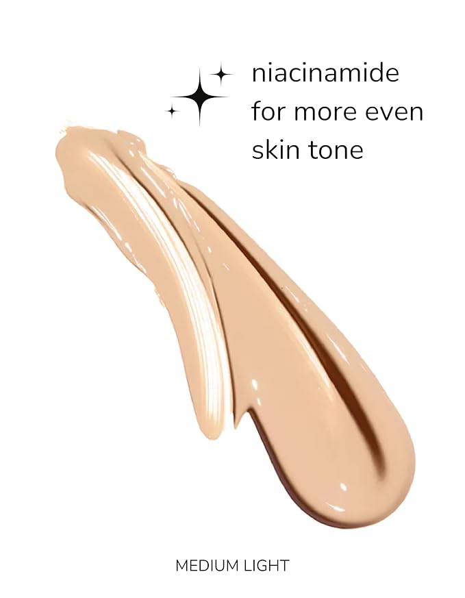 Emani Hydrawear 12-Hour Liquid Foundation - Buildable Coverage, Lightweight & Hydrating - Vegan, Cruelty-Free - 1.18 Fl Oz, Golden Amber (Cool Medium)