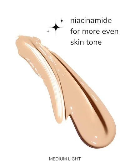 Emani Hydrawear 12-Hour Liquid Foundation - Buildable Coverage, Lightweight & Hydrating - Vegan, Cruelty-Free - 1.18 Fl Oz, Golden Amber (Cool Medium)