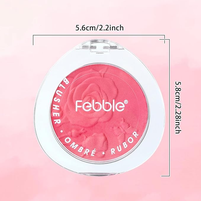 Blush Makeup,Rose Pattern Tint Blush, Lasting Moisturising,Natural shine，Waterproof, Gradual Blush