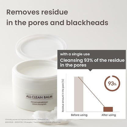 HEIMISH All Clean Balm - Cleansing Balm, Waterproof Makeup Remover, Face Cleanser, Oil Based Cleanser, Korean Skincare with Natural Aroma Oil, Vegan, For All Skin Types, 4.0fl.oz/120ml
