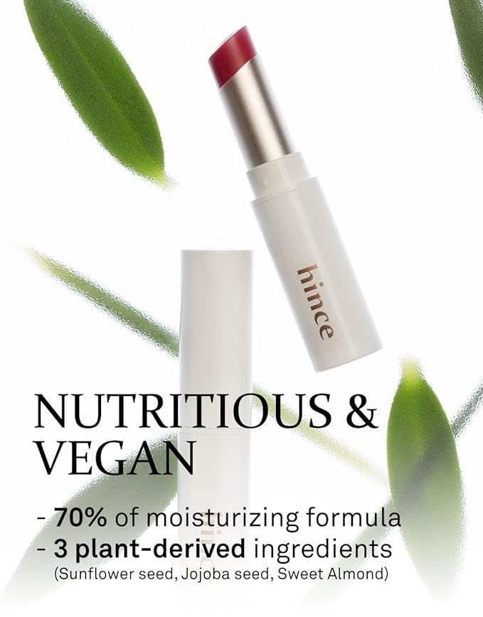 HINCE Mood Enhancer Lip Glow, Moisturizing Lip Balm with Shea Butter & Sweet Almond, Non-Sticky and Long-lasting Tinted Lip Tint with Buttery Balm Texture for Neutral Color 0.2oz. (1, DEAR ROSE, 02)