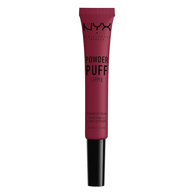 NYX PROFESSIONAL MAKEUP Powder Puff Lippie Lip Cream, Liquid Lipstick - Prank Call (Burgundy)
