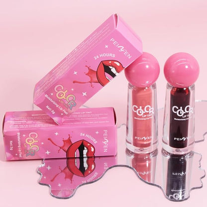 Pack of 6 Lip Tint Set, 6 Colors Berry Colors Lip Tint Set, Can be Used as Liquid Blush for Cheeks, Long Lasting and Waterproof, Not Easy to Fade, Create Watery Charming Pout