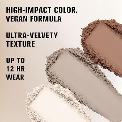 Monochrome Matte Highlighting Pressed Powder | 2025 Trend Silky-Soft, Long-Lasting Brightening & Setting Powder, Multipurpose Face Eye Shadow makeup, Oil-control Natural Finish | Talc-Free (02#-B)