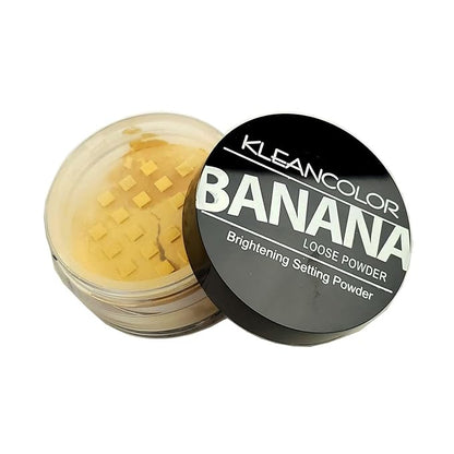 Italia-Deluxe 1 HD Pro This is Bananas Setting Powder Set & Bake Loose Powder Mattify Brighten + Free Zipper Bag