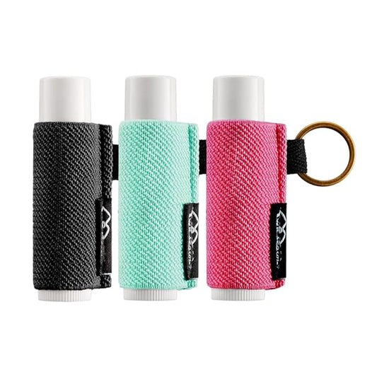 WK IEASON - Lip Balm Holder Keychain Clip On Lipstick Sleeve Chapstick Sleeve Holder Keychain (Black/green/rose)…