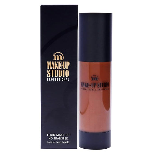 Professional Make-Up Fluid Foundation No Transfer - Creates A Soft-Focus, Velvety Natural Finish - Delivers Long-Wearing Light To Medium Coverage - Olive Brown - 1.18 Oz