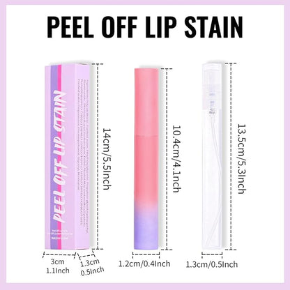 Erinde Peel Off Lip Tint Masque - Matte Finish Highly Pigmented Lip Stain, Waterproof & Transfer Proof, 02 Rose