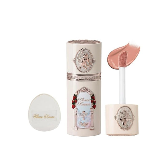 Flower Knows Strawberry Cupid All Day Glow Liquid Blush 05+Little Angel Cushion Powder Puff Set