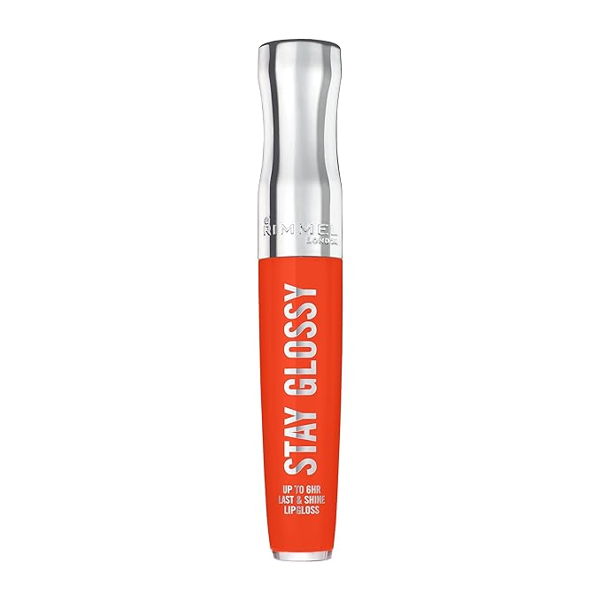 Rimmel London Stay Glossy, 430 Going Viral, Lip Gloss, Non-Sticky, Color and Shine, Up To 6-Hour Wear, Precise Applicator, 0.18oz