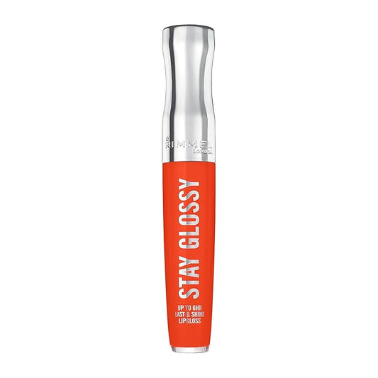 Rimmel London Stay Glossy, 430 Going Viral, Lip Gloss, Non-Sticky, Color and Shine, Up To 6-Hour Wear, Precise Applicator, 0.18oz
