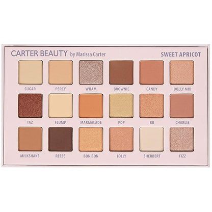 Carter Beauty 18 Shade Eyeshadow Palette | Long Lasting Eye Shadow Makeup | Shimmer & Matte Vibrant Colors (Sweet Apricot)