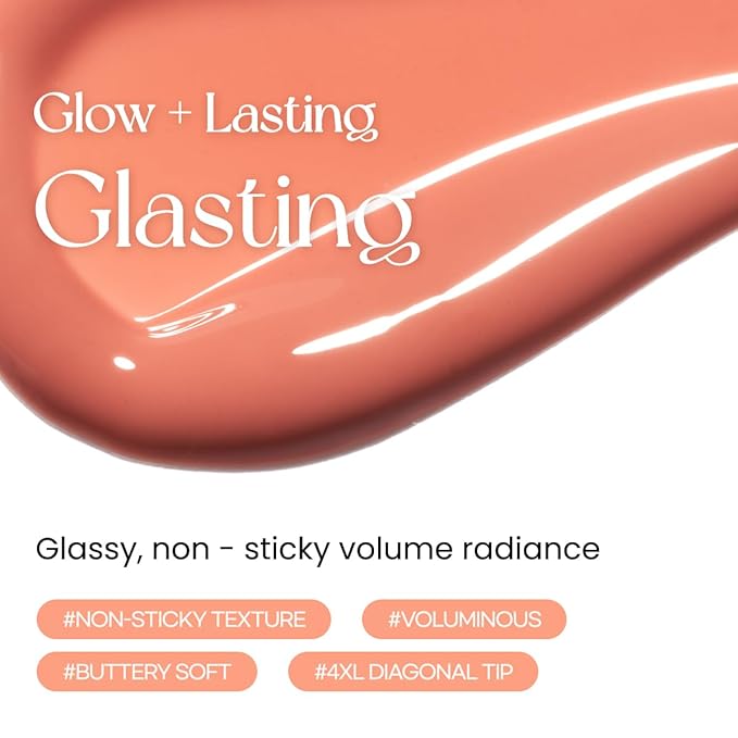 Peripera Ink Glasting Lip Gloss, Non-Sticky, Gloss Shine, 4XL Wand for Easy Application, Korean Lip Gloss, Fuller Looking Lips, Buttery Soft, Long Lasting Lip (004 GOOD ON YOU)