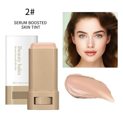Foundation Stick Beauty Balm Serum Boosted Skin Tint Moisturizing Serum Contour Balm Makeup Suitable for All Skin Tones Create a Natural, Flawless Makeup Skin Tint Stick,02