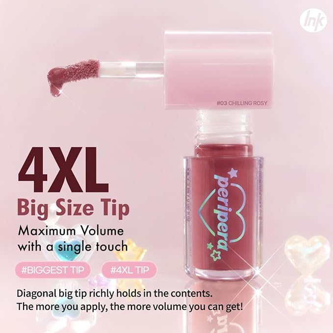 Peripera Ink Glasting Mini Gift Sets Lip Gloss (2.5ml * 3), Long-Lasting Hydration, Moisturizing Korean Lip