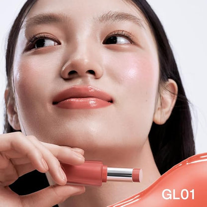INTO YOU Glow Balm-in Lipstick, Sheer and Hydrating Tinted Lip Stain, Bare-skin Feel and Mirror-like Finish with Long Lasting Lightweight Texture(GL01)
