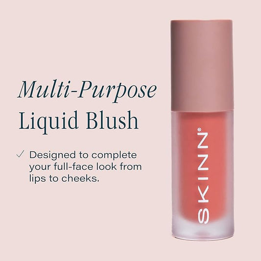 SKINN Treatment Liquid Blush for Cheeks, Coral - Vibrant, Long-Lasting & Buildable Color - Skincare-Infused Make-Up for Fine Lines & Wrinkles - Hydrating & Lightweight Face Makeup Cosmetics