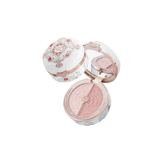 Flower Knows Butterfly Cloud Collar Rouge Box Highlighting & Blush Duo Powder 01 Rouge Snow+Butterfly Cloud Collar Angled Powder Brush Pearly Moonlight