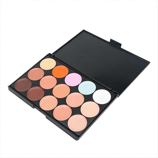 15 Colors full coverage concealer Palette,Contouring Cream,Contouring Foundation Concealer Palette - Vegan, Animal free and hypoallergenic (Z-03)